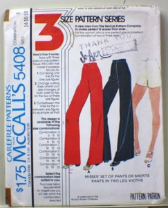 Patrón McCall's 5408 - Pantalones o pantalones cortos Misses' en talla 14 - Imagen 1 de 3