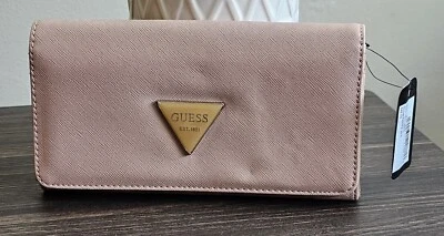 Guess Powder Pink Tri-Fold Wallet New - Image 1 of 4