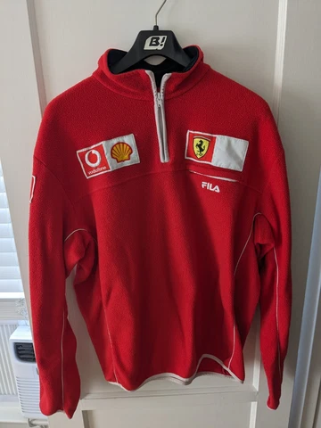 Ferrari Formula 1 F1 FILA 3/4 Zip Hoodie Jacket XL Schumacher Cover
