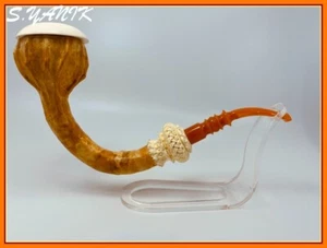 S.YANIK MEERSCHAUM Pipe LARGE real GOURD CALABASH nr:917 - Picture 1 of 11