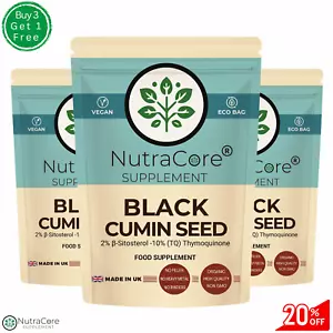 Black Cumin Seed Caps-5500mg (2% β-Sitosterol ) Immune & Respiration Support - Picture 1 of 9