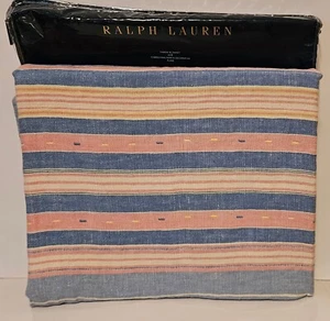 NWOT Ralph Lauren Throw Blanket Home Collection Hither Fringe Linen India 54x72 - Picture 1 of 10