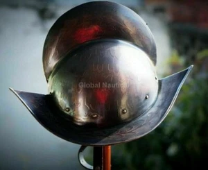 Casco medieval italiano sombrero de caldera calibre pesado tamaño completo listo para la batalla - Imagen 1 de 3