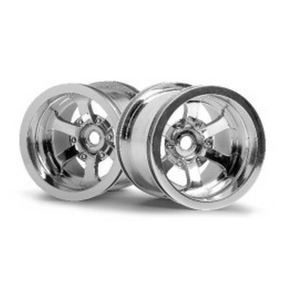 HPI H3087 Scorch 6-Spoke Wheel Shiny Chrome (55X50Mm/2Pcs) - Bild 1 von 1