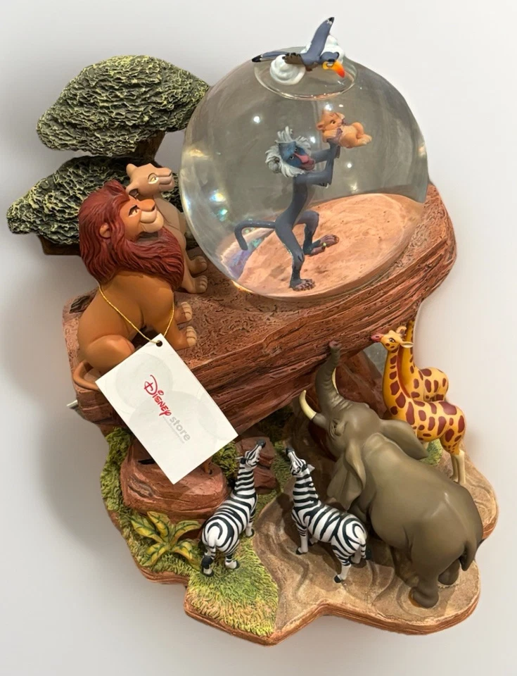 Globo de Neve Musical Disneystore O Rei Leão CIRCLE OF LIFE Simba Rafiki 1994 - Imagem 1 de 4