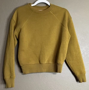 EVERLANE The ReNew Sweatshirt Pullover Mustard Women’s size XXS - Picture 1 of 6