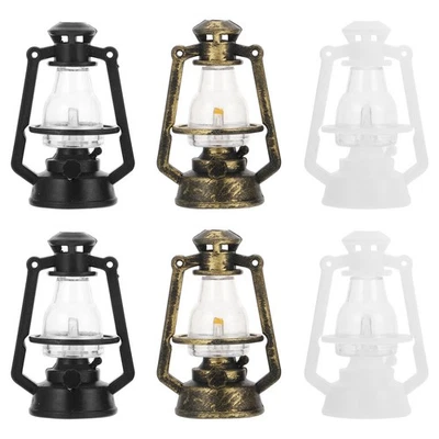 6pcs Doll House Kerosene Lights Mini Doll Accessories Retro Kerosene Lamps - Bild 1 von 4