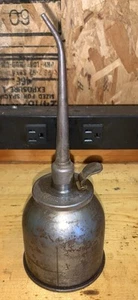 Ancien bidon d'huile GUSTAVE LIDSEEN'S POSITIVE FORCE FEED OILER Chicago U.S.A.- 8" - Photo 1/5