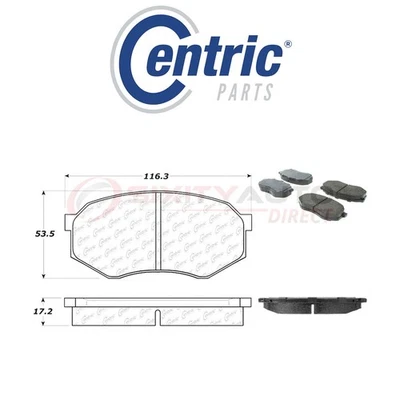 Centric Semi Metallic Brake Pads w Shim for 1995-2004 Toyota Tacoma 2.4L kf Foto 1 de 4