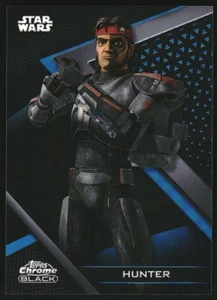 Topps 2022 cromo negro Star Wars refractores azules #43 Hunter/75 - Imagen 1 de 2