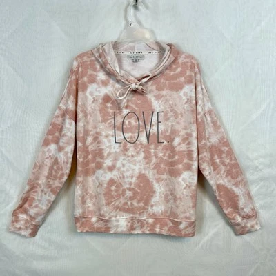 Sudadera con Capucha Rae Dunn Mujer Rosa y Blanco LOVE / Mediana Foto 1 de 4