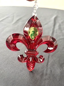 Waterford 2013 Flor Roja De Lys Cristal Adorno de Navidad con Potenciador I4 - Imagen 1 de 10