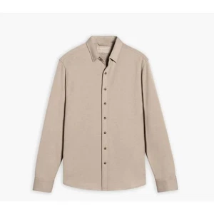 THURSDAY QUALITY GOODS Men's Taupe Stretch Everyday Button-Down Shirt Size L - Picture 1 of 13