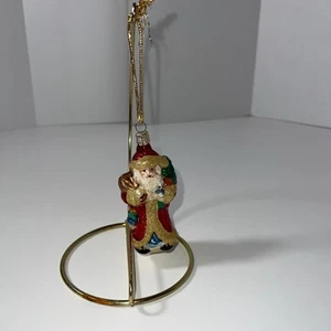 WoW Vintage Hand Blown Mercury Glass Santa Ornament Made In Czech Republic - Picture 1 of 10