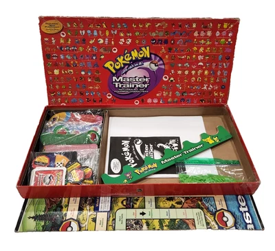 Pokemon Master Trainer Board Game 2001 Gold Vintage Hasbro 100% Complete RARE  - Image 1 of 4