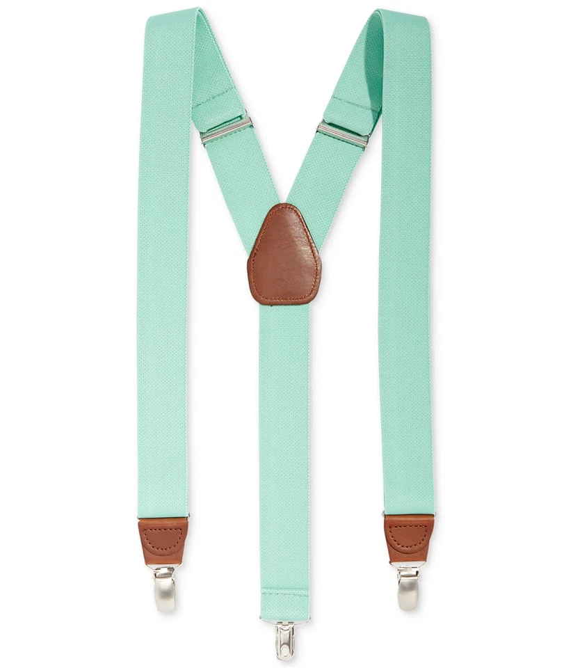 Suspensórios masculinos básicos médios Club Room, verde, tamanho único - Imagem 1 de 1