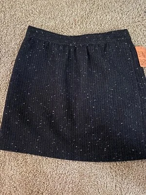 Party - Petite 迷你裙-美丽的黑色/海军蓝面料带银色装饰 — 第 1/3 张图片