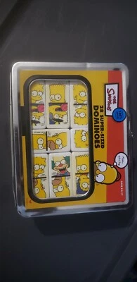 The Simpsons 28 Super Sized Dominoes  Collectible Lunch Pale Complete AGES 8 UP  - Image 1 of 4