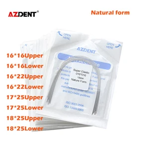 AZDENT Dental Orthodontics Niti Rectangular Arch Wires Nature Form 10 pcs/pack - Picture 1 of 9