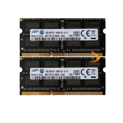Samsung 2X 8GB 2RX8 DDR3 1333MHz PC3-10600S 204PIN SODIMM Laptop RAM Memory #16G - Image 1 of 4
