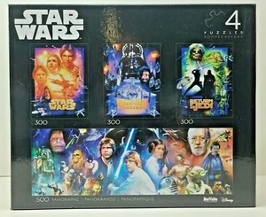 Star Wars - Original Trilogy - Buffalo 4 Puzzles in 1 - Brand New - Picture 1 of 4