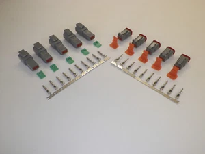 5 juegos de conectores de 2 pines grises alemanes DT 14-16 ga AWG contactos estampados - Imagen 1 de 1