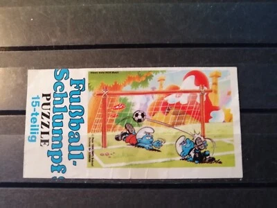 Puzzle  BPZ Fußballschlümpfe 1988 , Ecke links oben - Bild 1 von 2