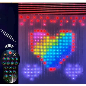 400 LED Smart Curtain Fairy Lights String In/Outdoor Wedding Party Wall Decor UK - Picture 1 of 21
