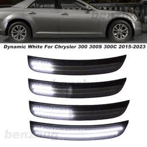 LED White For Chrysler 300 300S 300C 15-23 Smoke Fenders Bumper Side Marker Lamp - Foto 1 di 12