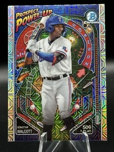 2024 Bowman Chrome Prospect Power-Up Mojo Refractor Sebastian Walcott Rangers - Picture 1 of 3