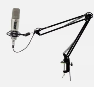 Pyle PMKSH01 Pluma de suspensión Soporte de micrófono de tijera Soporte de mesa universal - Imagen 1 de 5