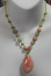 Collar colgante de turmalina sandía vintage - Imagen 1 de 3