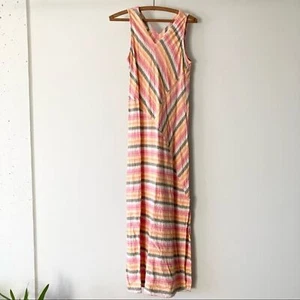 Caslon Linen Blend Striped Maxi Dress - Picture 1 of 5