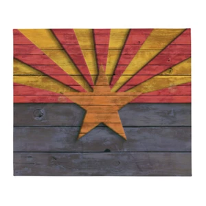 Rustic Arizona Flag Throw Blanket - Picture 1 of 1