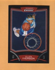 Allen Iverson Denver Nuggets 2008-09 Bowman Chrome #33 Georgetown Hoyas 6T