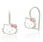 Hello Kitty Silver Earrings 925 Real Slver Kids Hypoallergenic Gift Idea New