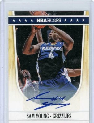 sam young 2012 panini hoops auto #112 grizzlies - Image 1 of 2