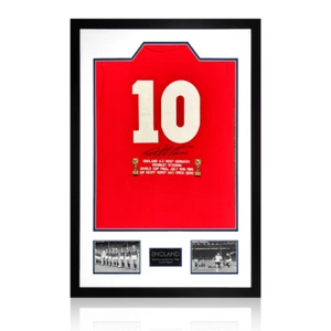 Geoff Hurst Signed England '66 Shirt Premium Frame - Picture 1 of 3