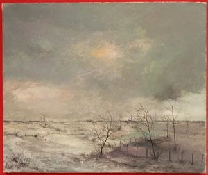 Superbe huile du XXe siècle par Michel Girard " paysage  LA brume matinale " - Picture 1 of 4