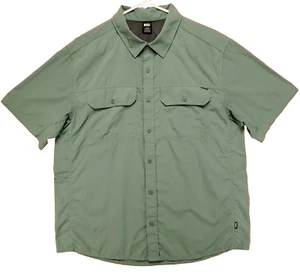 REI CoOp Vented Nylon Shirt Men's L Sage Green Lightweight Quick-Dry Fishing - Picture 1 of 11