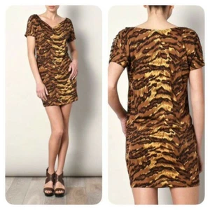 Diane Von Furstenberg Gorro Silk Dress Animal print sz 0 - Picture 1 of 6