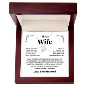 To My Wife Necklace From Husband, Gift For Her, Birthday, Anniversary Gift Ideas - Picture 1 of 3