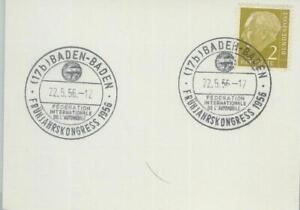 75782 - GERMANY - Postal History - EVENT Postmark 1956 Auto CARS