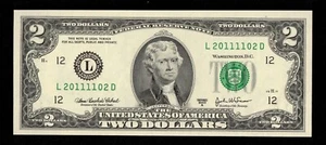 2003A $2 FRN L20111102D B-DAY RADAR GEM-CU - Picture 1 of 3