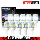 10x 6000K White T10/921/194  LED Interior RV Camper Trailer Light Bulbs 12V
