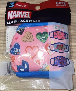 Marvel Super Heroes Kids Face mask 3 pack multi color Ages 4 and Up NEW - Picture 1 of 2