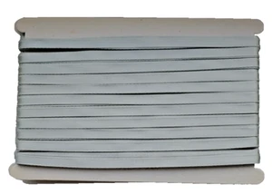 50m Zierband Aufhängeband Dekoband 7mm Web Band Satin Band grün/grau - Picture 1 of 3