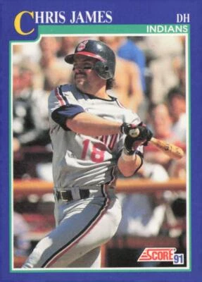 1991 Score #491 Chris James - Image 1 of 2