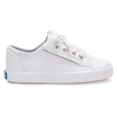 Zapatilla deportiva Keds Kickstart Jr KE00680100 para niñas pequeñas 8 zapatos de cuero blanco PQ389 Foto 1 de 4