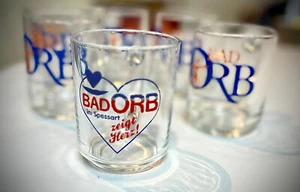 6 Bad Orb Glühwein-Gläser, sehr guter Zustand, ältere Kur-Logos. - Bild 1 von 3